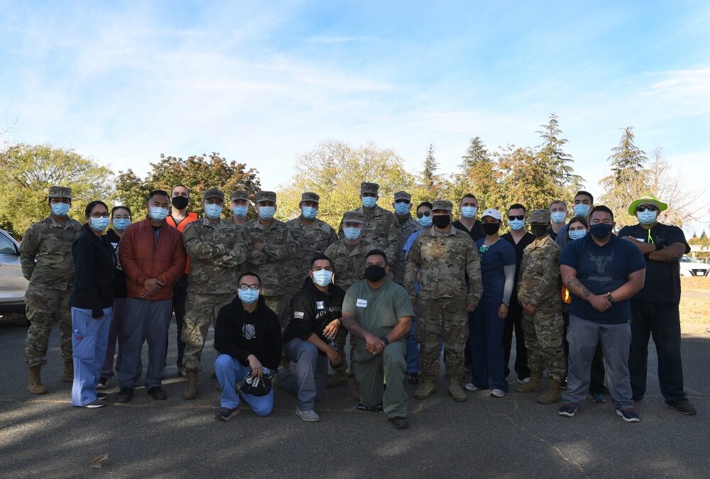 Cal Guard supports Sac County drive-thru flu clinic