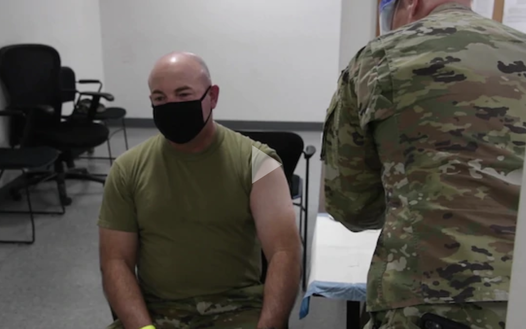 Chief James Receives Vaccine and Encourages the Troops