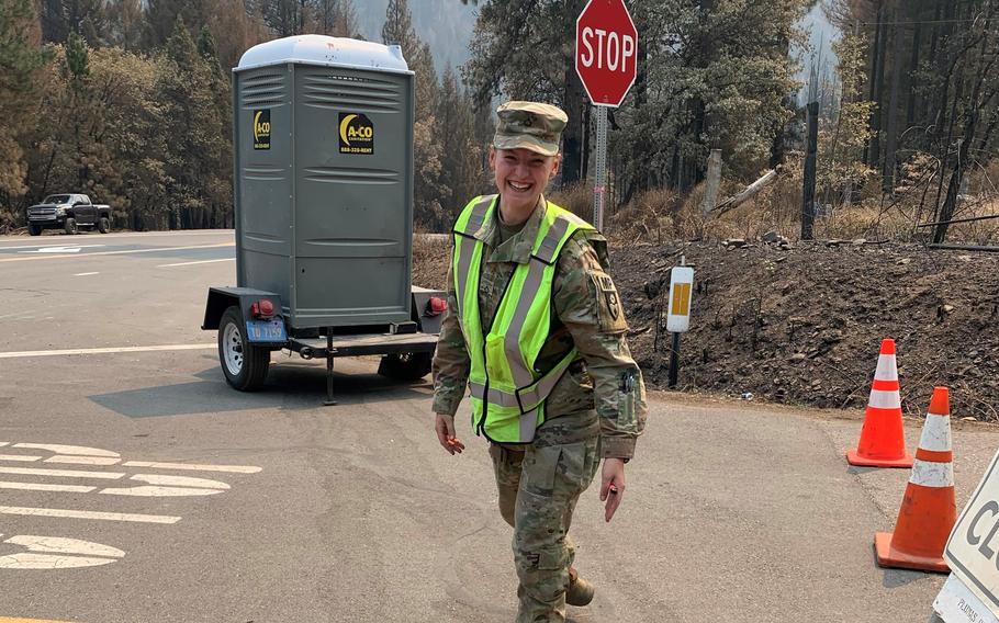 California woman joined the National Guard after wildfires destroyed her home. Her first military mission — wildfires.