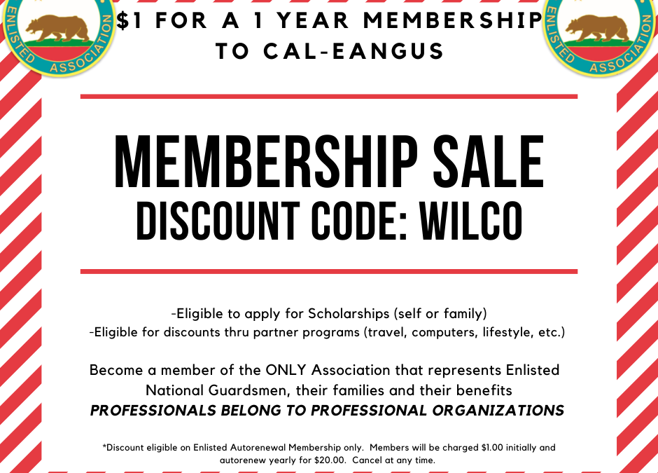 Membership Sale – $1 a Year for Membership