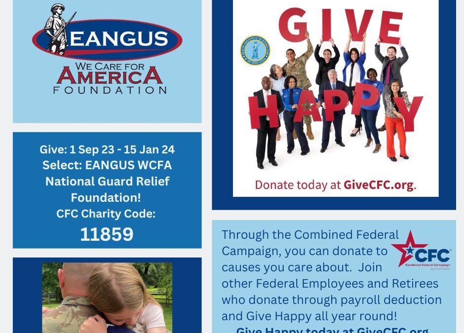 Support the EANGUS National Guard Relief Fund Through the Combined Federal Campaign (CFC)