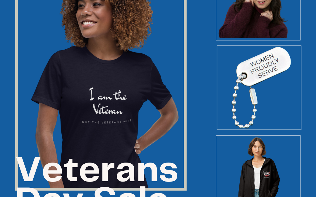 Honor Women Veterans with “Women Proudly Served” Dog-Tag Pins and “Woman Veteran” Stickers – Veterans Day Storewide Sale!